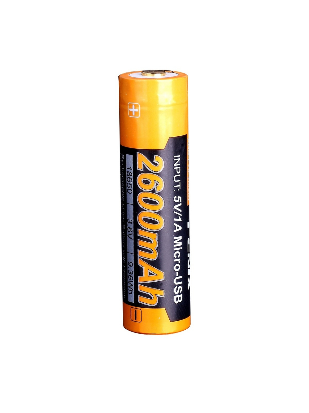 Аккумулятор Fenix 18650 ARB-L18-2600U 2600mAh с разъемом для USB