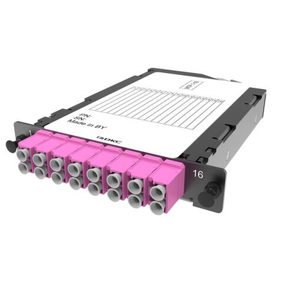 Претерминированная кассета 16 ОВ, OM4, 1?MTP(16)f 8? APС/8?LC Duplex, 1/2HU