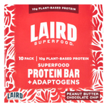 Laird Superfood, Протеиновый батончик + адаптогены, арахисовая паста с шоколадной крошкой, 10 батончиков по 45 г (1,6 унции)