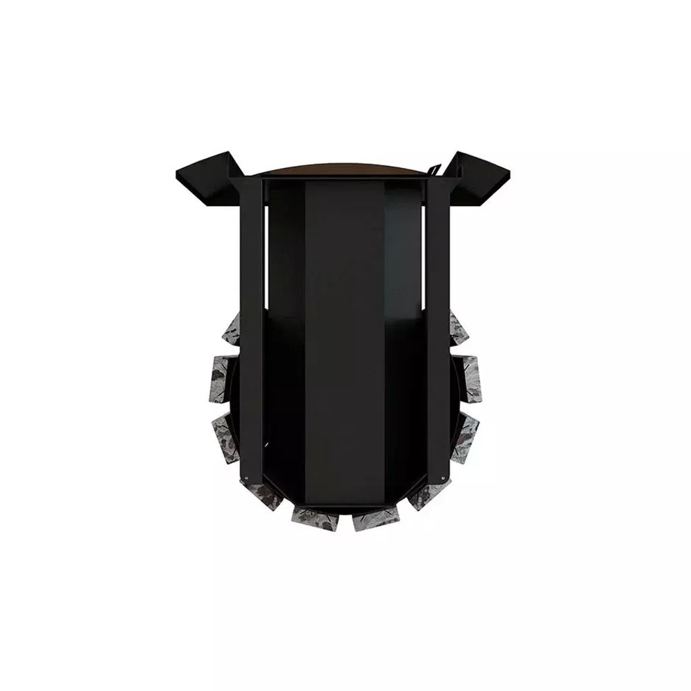 Дровяная банная печь Grill'D Cometa Vega 180 Window Stone (Серпентинит)