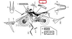 86641-KZZ-U00ZB. STRIPE A, R. MIDDLE COWL *TYPE1*