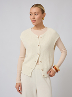 Жилет вязаный на пуговицах