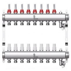 Коллектор Wester нерж. 1-3/4 в сборе с расходомерами на 8 выходов, W902.8