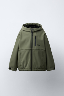 ZARA КУРТКА С КАПЮШОНОМ И ПОДКЛАДКОЙ, ПЫЛЬНЫЙ ХАКИ