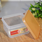 Контейнер для продуктов 0,4л квадратный "Sunrise" (золотой)