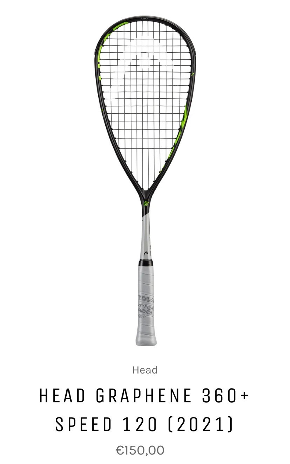 HEAD, Speed 120 Graphen 360+ (2021), Squash Racket
