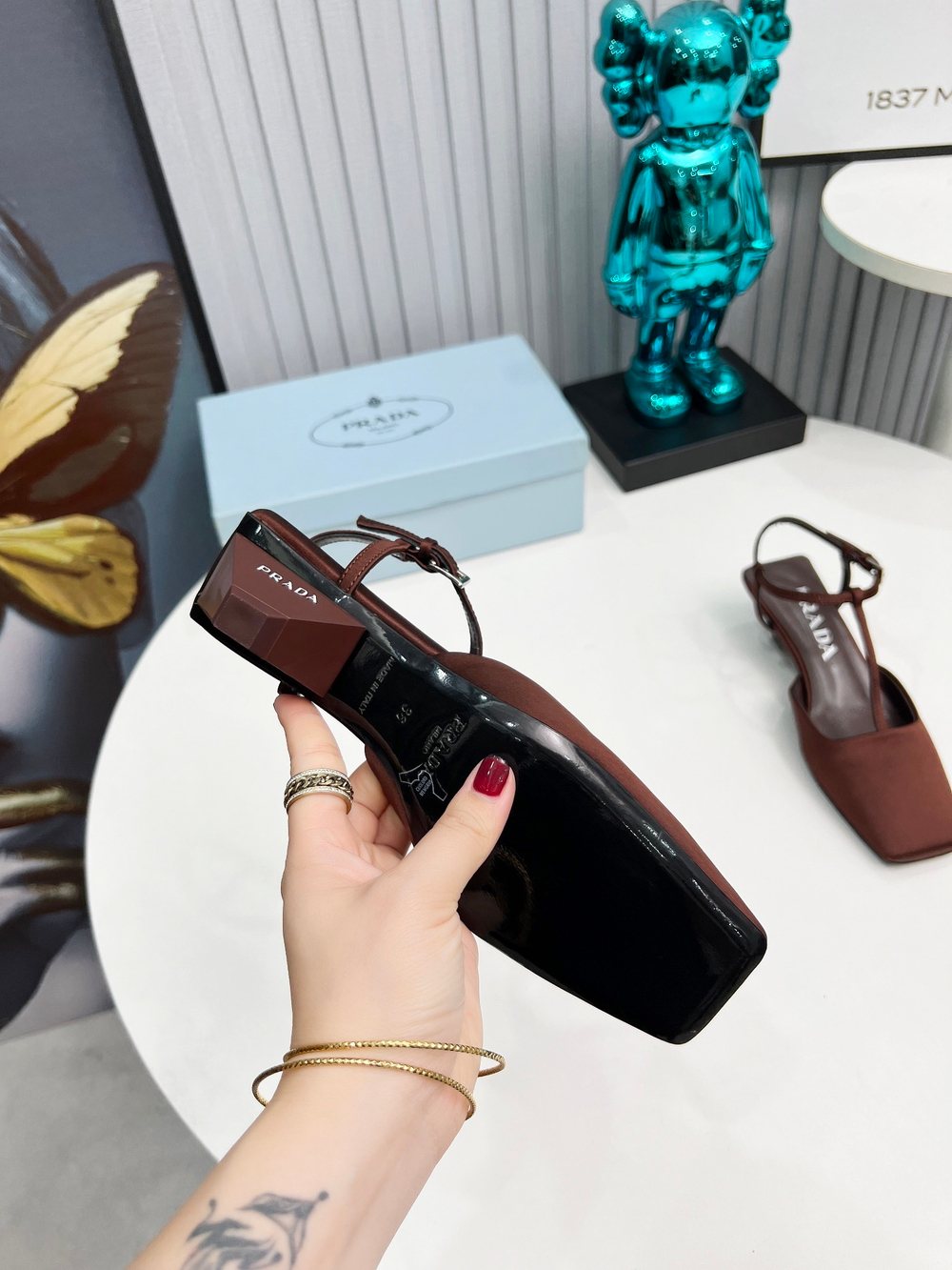 Prada Satin Slingback Pumps