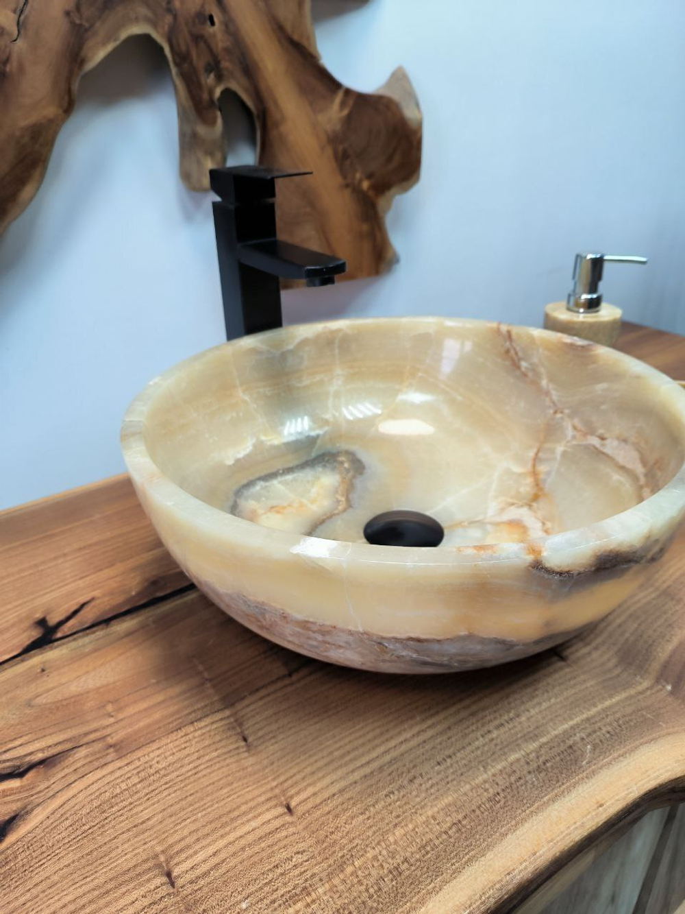 Раковина из оникса Bowl Yellow BO-65706 40*40*15 из натурального камня