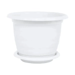 Горшок цветочный Виола 1л. с поддоном белый