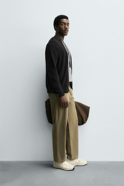 ZARA КАРДИГАН ИЗ 100% ШЕРСТИ, ЧЕРНЫЙ