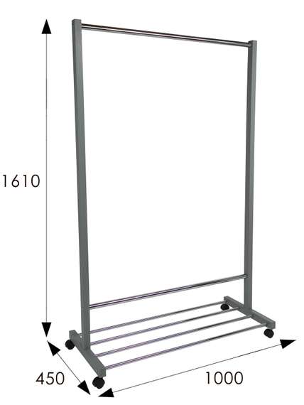 Вешалка напольная В 35Н серый