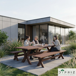 Стол обеденный, 210х103х73, Осло, садовый стол, из массива дерева, венге, Dipriz