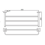 Jaquar, Рейлинг для полотенец Kubix Prime, Хром AKP-CHR-35781PS