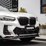 Карбоновая губа переднего бампера для BMW X3 G01 Рестайлинг 2022-2023 / X4 G02 Рестайлинг 2022+ БМВ