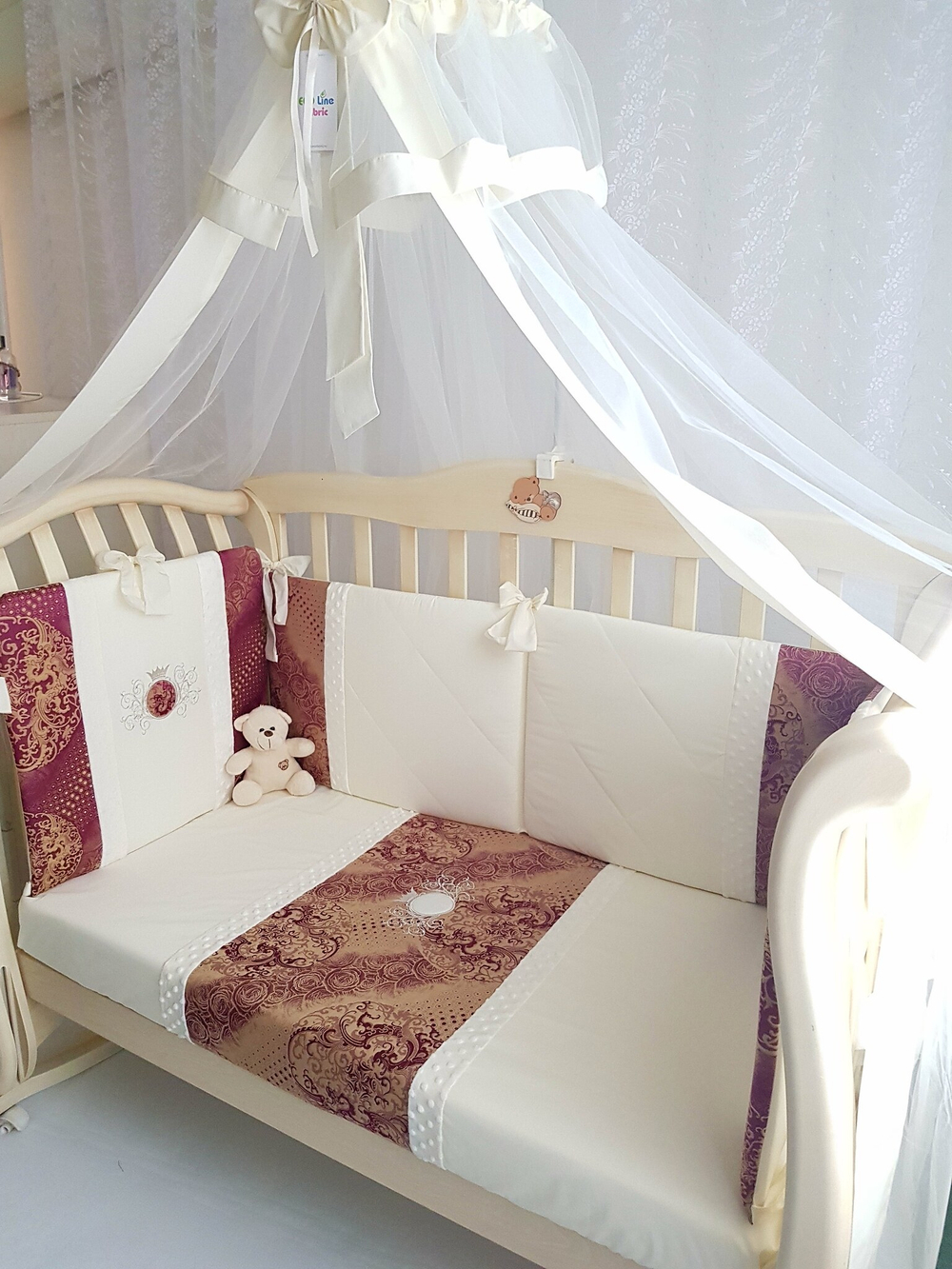 Арт.71706 Бортик в детскую кроватку для новорожденных - ROZALI 4пр