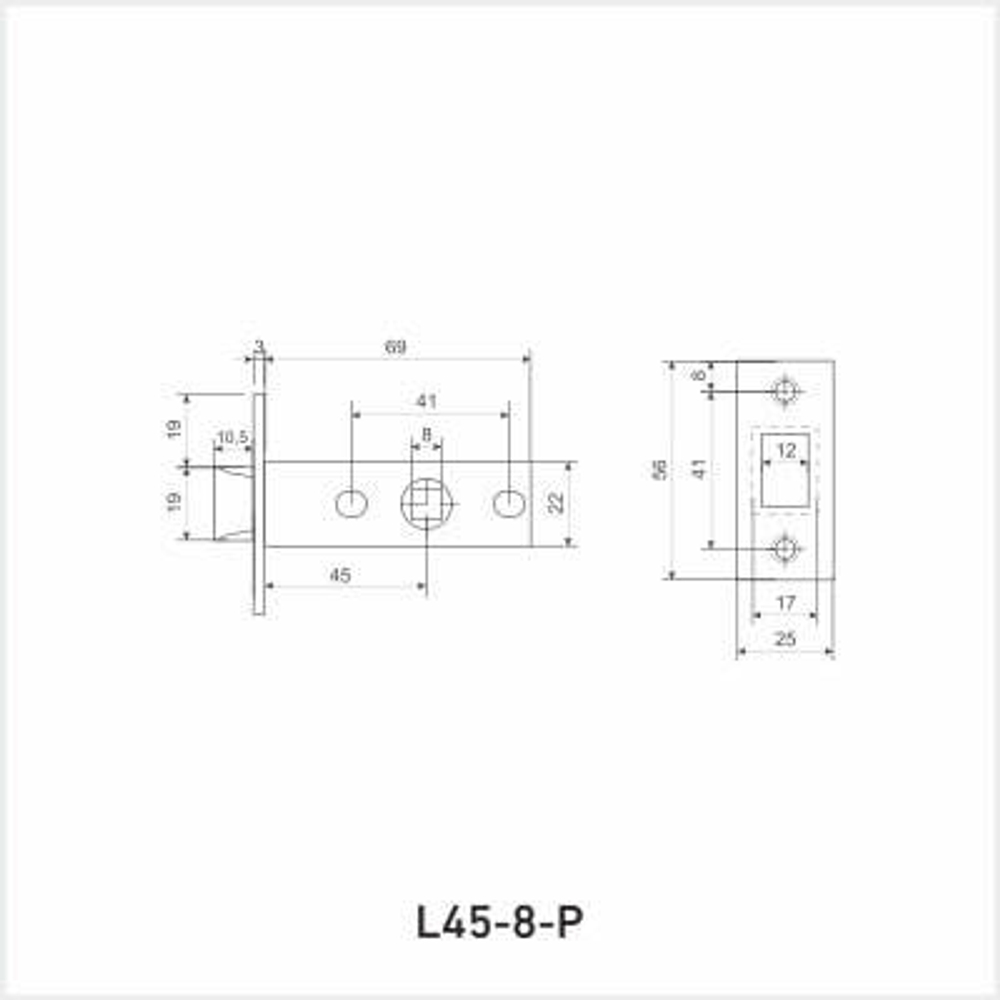 Защелка Аллюр АРТ L45-8 MBN графит