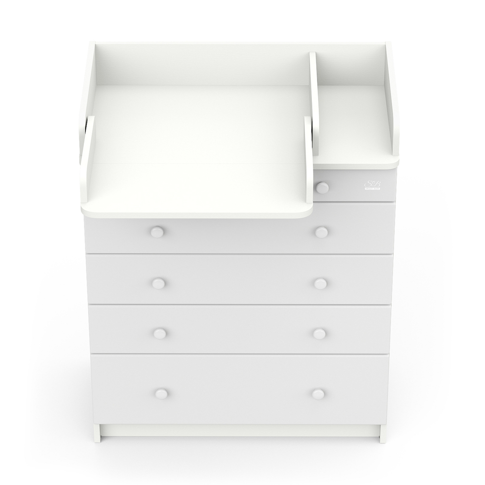 Пеленальный комод Sweet Baby Marsala Белый премиум/Белый