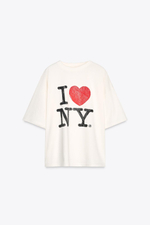 Футболка из ткани с эффектом потертости с принтом ny®