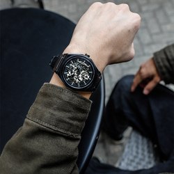 CHARLOTTE RAFFAELLI· Ice Resilience Collection Wrist Watch Automatic Mechanical Movement TPU Strap Skeleton Dial