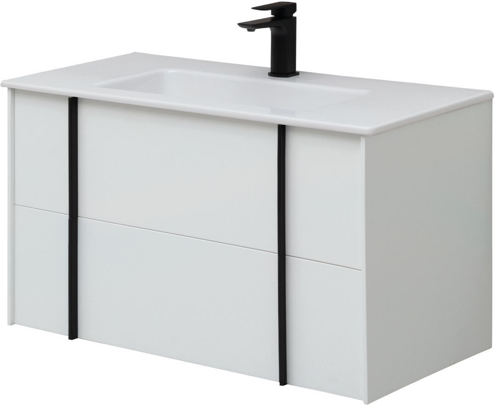 Тумба с раковиной Allen Brau Reality 90 см 1.32006.WM матовый белый