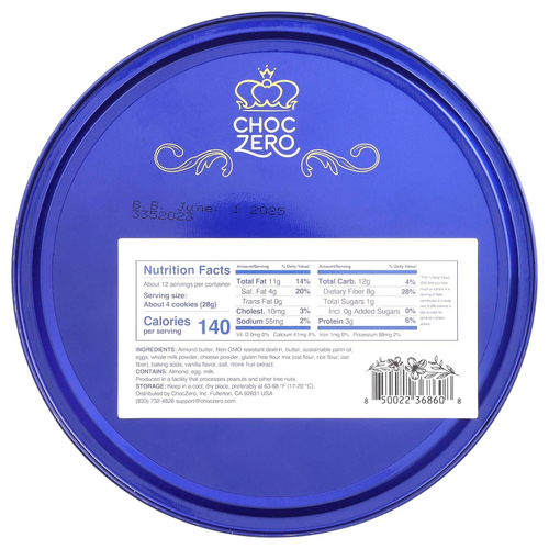 ChocZero, премиальное печенье, 340 г (12 унций)