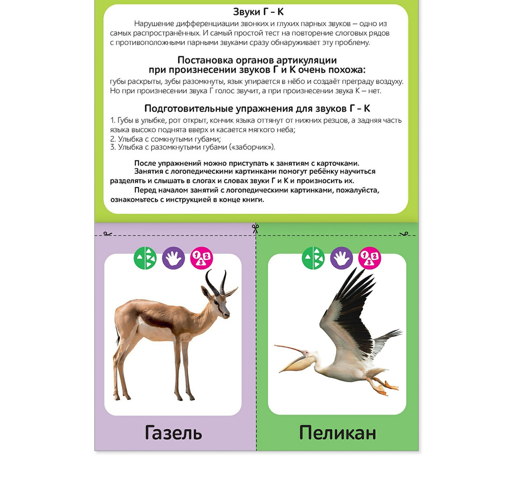 Логопедические картинки. Звук Г‒К