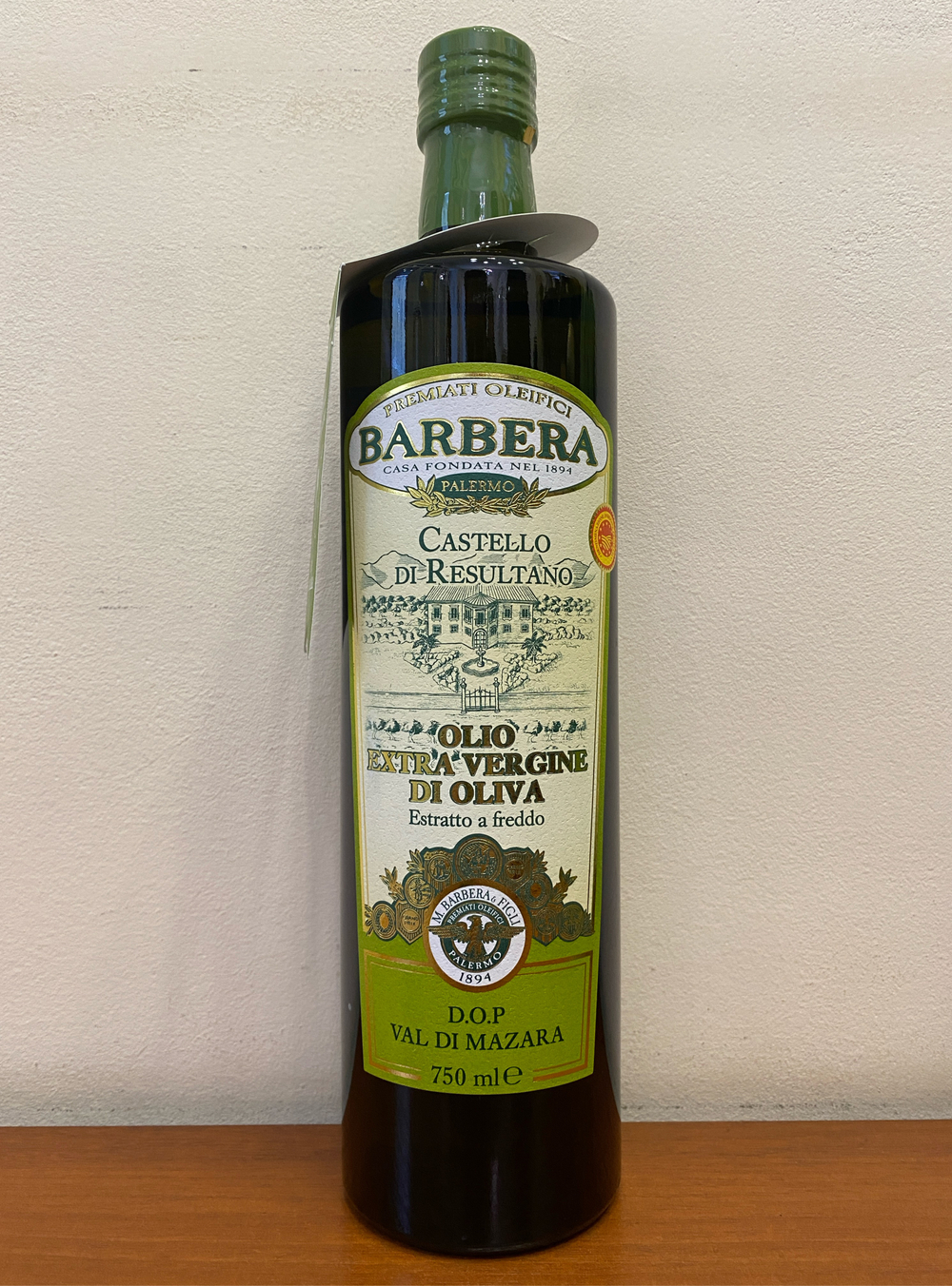 Оливковое масло BARBERA Extra Virgin D.O.P. Val di Mazara," CASTELLO di RESULTANO" , 750 мл Италия