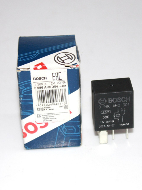 Реле 12В, 20A (Реле 5 кон) 0986AH0304 для Renault, LADA