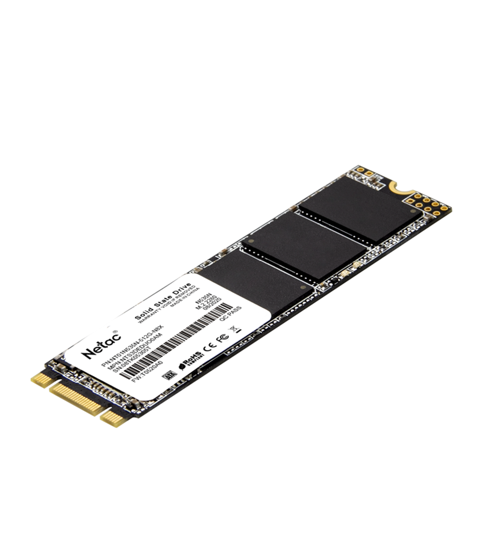 Ssd накопитель Netac SSD N535N 512GB M.2 2280 SATAIII 3D NAND, R/W up to 540/490MB/s, TBW 280TB, 3y wty
