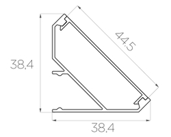 Профиль угловой алюминиевый LC-LPU-3838-2 Anod