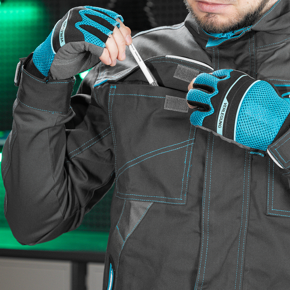 Куртка профессиональная рабочая, 97% хлопок 3% спандекс, M Gross