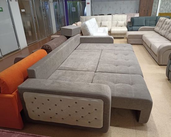 Диван ПРЕСТИЖ-КОМФОРТ-9 П-с аттоманкой