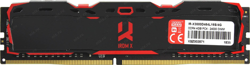 Модуль памяти DDR4 DIMM 4Gb Goodram <IR-X3000D464L16S/4G> <PC4-24000> CL16