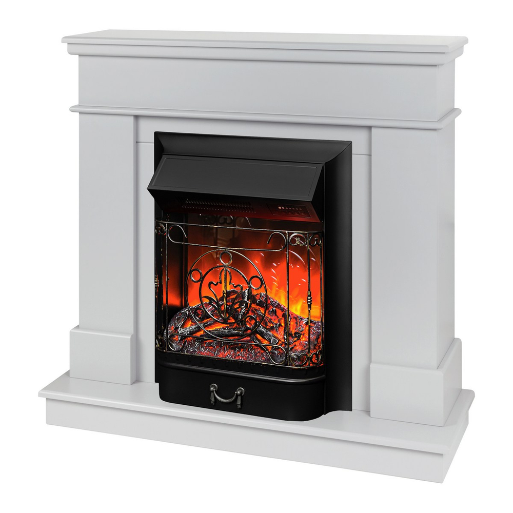 Электрокамин RealFlame Selena STD GR платиновый с очагом Majestic Lux Black RC