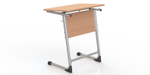 Парта одноместная Mega Smart с ЛДСП экраном и углом наклона столешницы