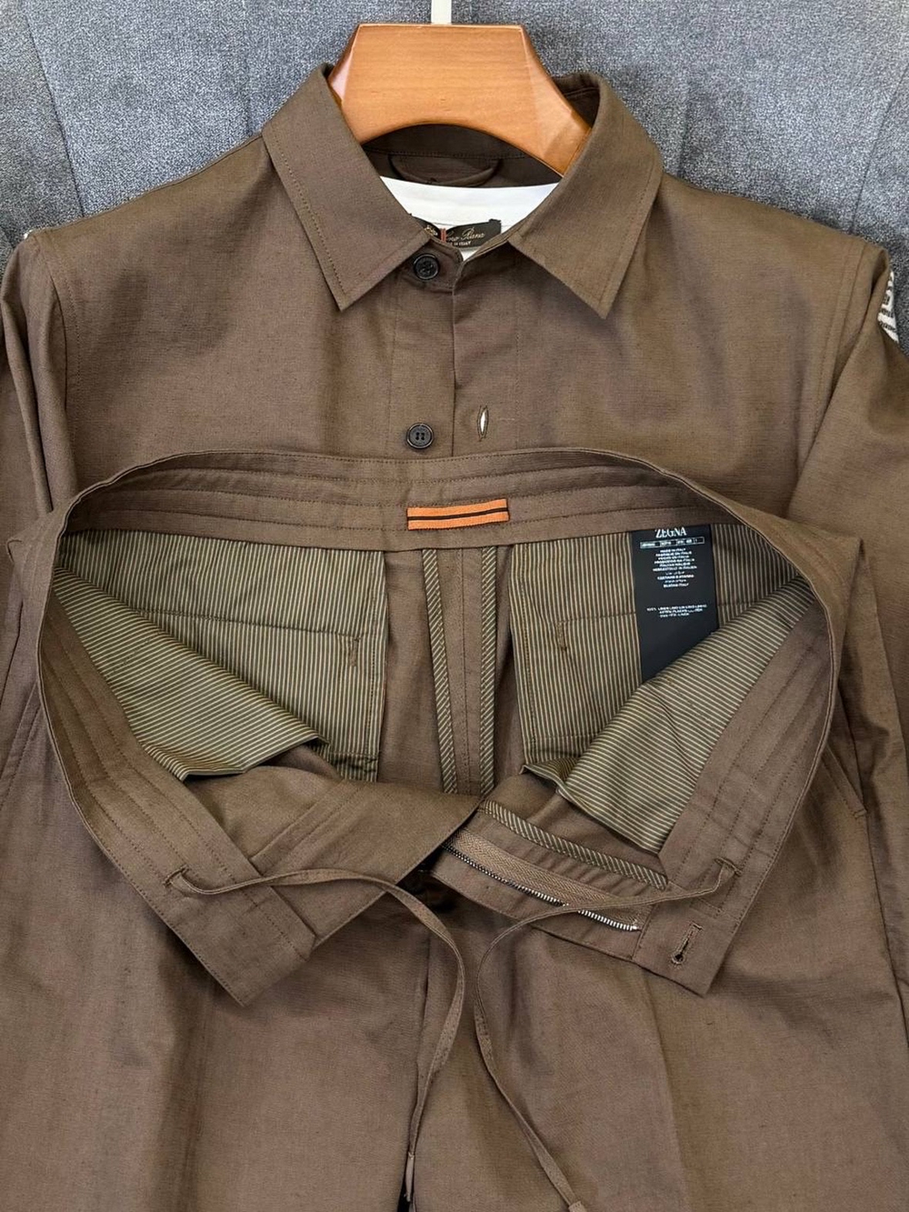 Льняной костюм Zegna