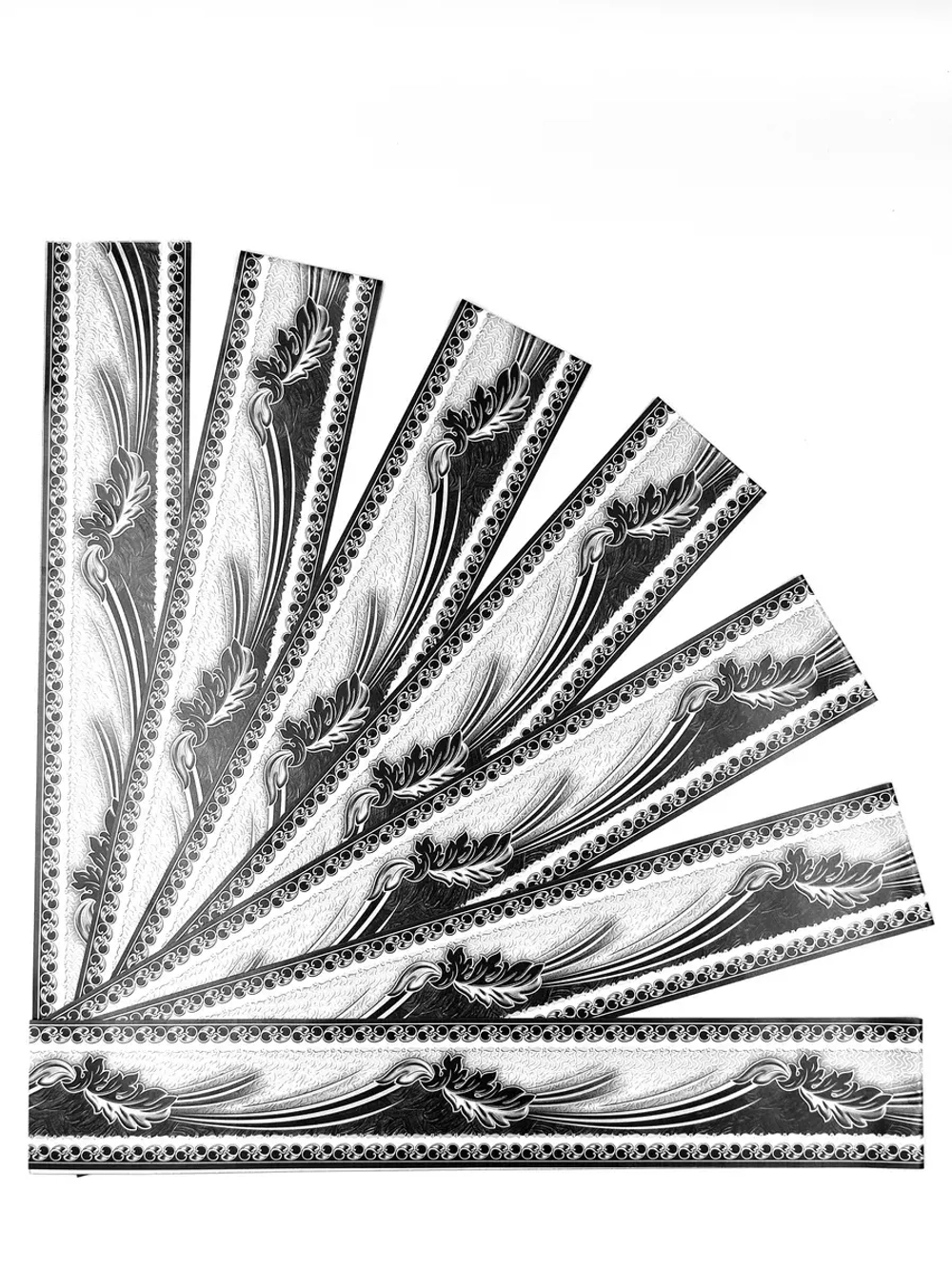 Бордюр для обоев бумажный 6 см окантовка лента черный