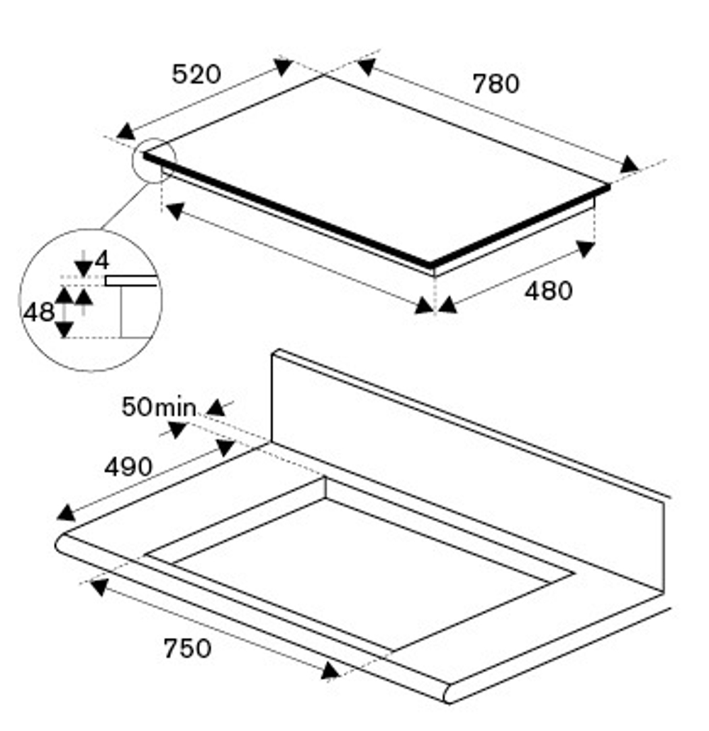 Индукционная варочная панель Bertazzoni P784IC1B2NEE