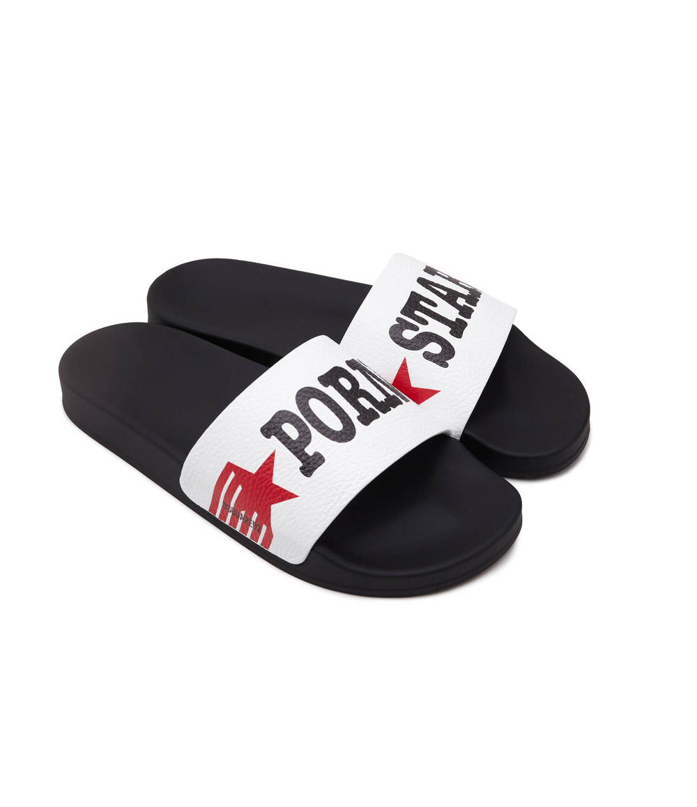 Кожаные шлепанцы Dsquared2 - белый(FFM0026 25102624)