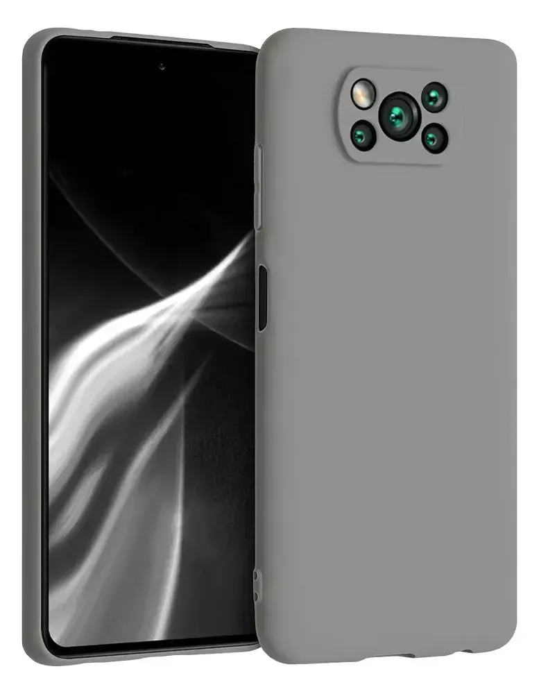 Накладка Xiaomi Poco X3 силикон матовый Grey Zibelino