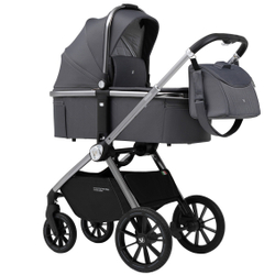 Детская коляска Sweet Baby Verde Silver 3 в 1 Dark Grey