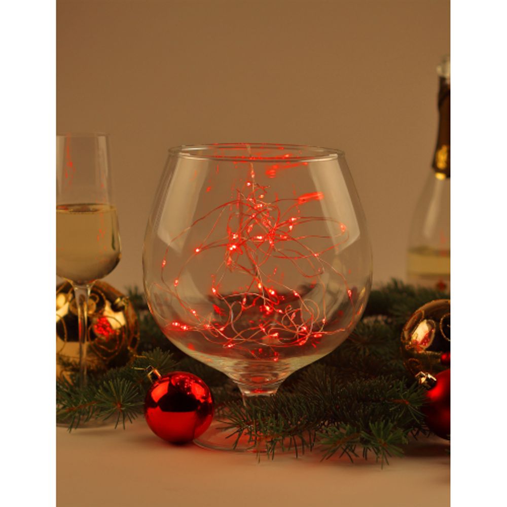 Светодиодная новогодняя гирлянда ЭРА ENIN -5NR нить 5 м красный свет