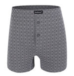 Мужские хлопковые трусы-боксеры plus size свободного кроя (Размер: XXXL) (Цвет: серый)