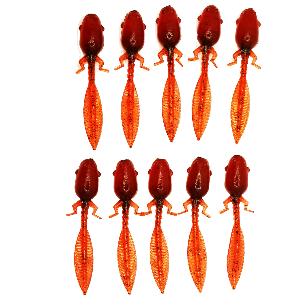 10 шт 5 см Силиконовая приманка креатура головастик слаг RuBaits Tadpole Рыболовная приманка для рыбалки на окуня на щуку на форель на судака На спиннинг джиг микроджиг 0,9 гр.