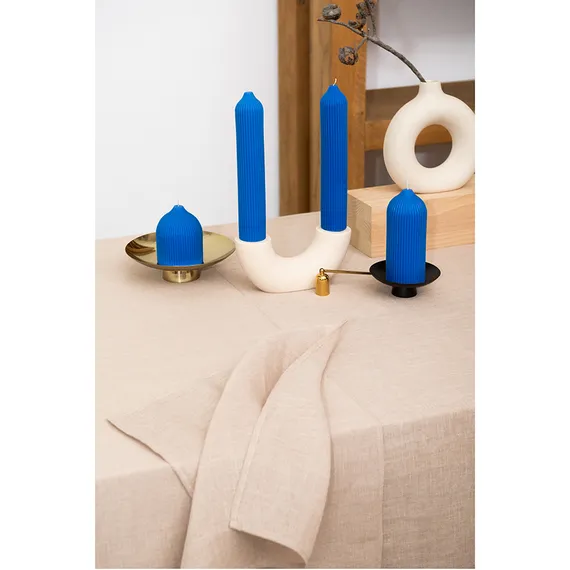 Скатерть из стираного льна бежевого цвета Essential, 170х170 см