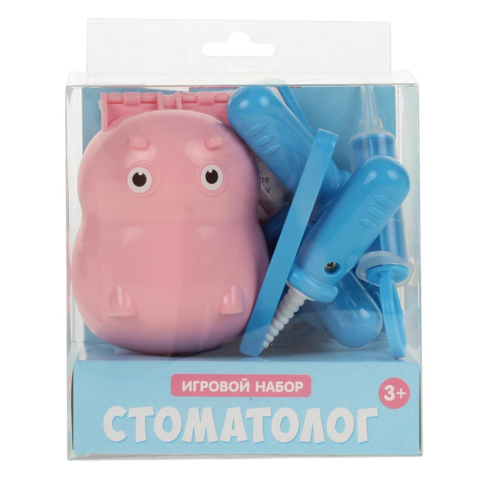 Игровой набор "Стоматолог Бегемотик" 8 предм. блист. (Лена)