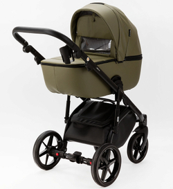 Детская коляска Adamex Nola Deluxe 2 в 1 N-SA21 (ХАКИ КОЖА)