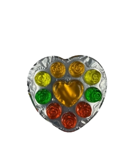 Фруктовое желе в форме сердца и роз, Love