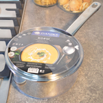 Ковш 1,5л нерж со стеклянной крышкой, с металлической ручкой, индукция, "Daniks" Оптима GS-01201-16S