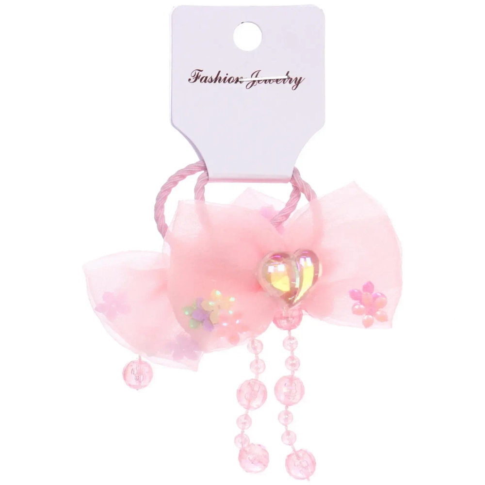 Резинки для волос детские 2шт «КОНФЕТКИ», бусинки, микс 5 цветов, d-3см